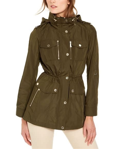 michael kors coat petite|Michael Kors hooded anorak jacket.